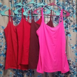 4 torrid camisoles pink/red